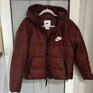 Nike Women's Maroon Puffer Jacket